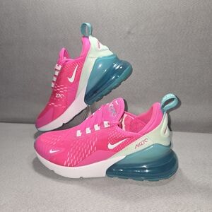 Nike Air Max 270 Pink and Teal Sneakers Size 5.5 Like new but without box